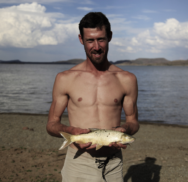 Sam with the one and only yellowfish so far. Nice white meat but very bony…the fish wasn’t too bad either.