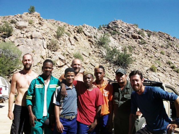 The South African National Parks team who helped us portage into the Augrabies Gorge at Echo Corner. Thanks Mario and team, you guys are legends for helping us carry such heavy loads!